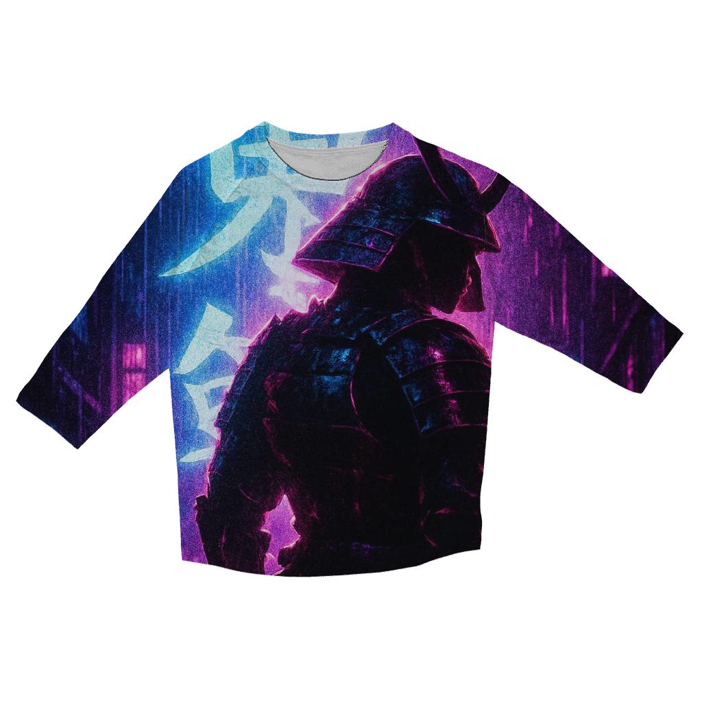 Neo Tokyo Neon Samurai cotton quarter sleeve shirts