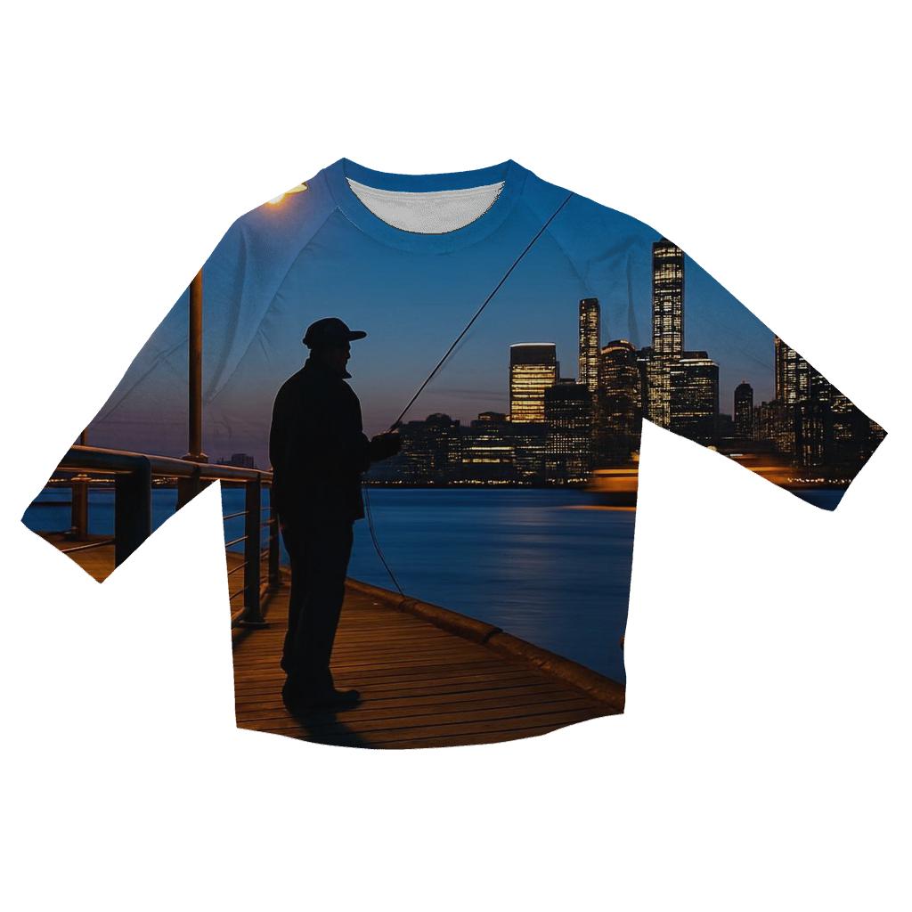 Harbor Lantern Twilight custom 3/4 sleeve shirts