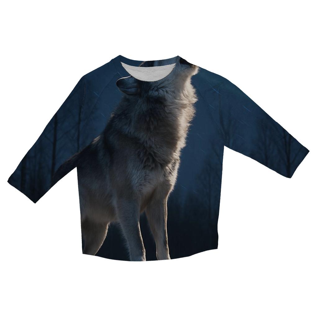 Night Howl Over Taiga fashion 3/4 sleeve shirts
