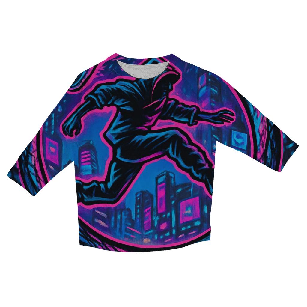 Neon City Ouroboros Runner cotton quarter sleeve shirts