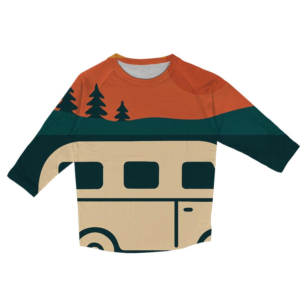 Retro Camper Sunset custom 3/4 sleeve shirts