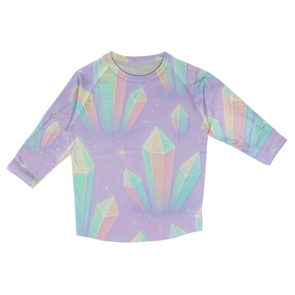 Pastel Prism Garden personalized 3/4 sleeve tees