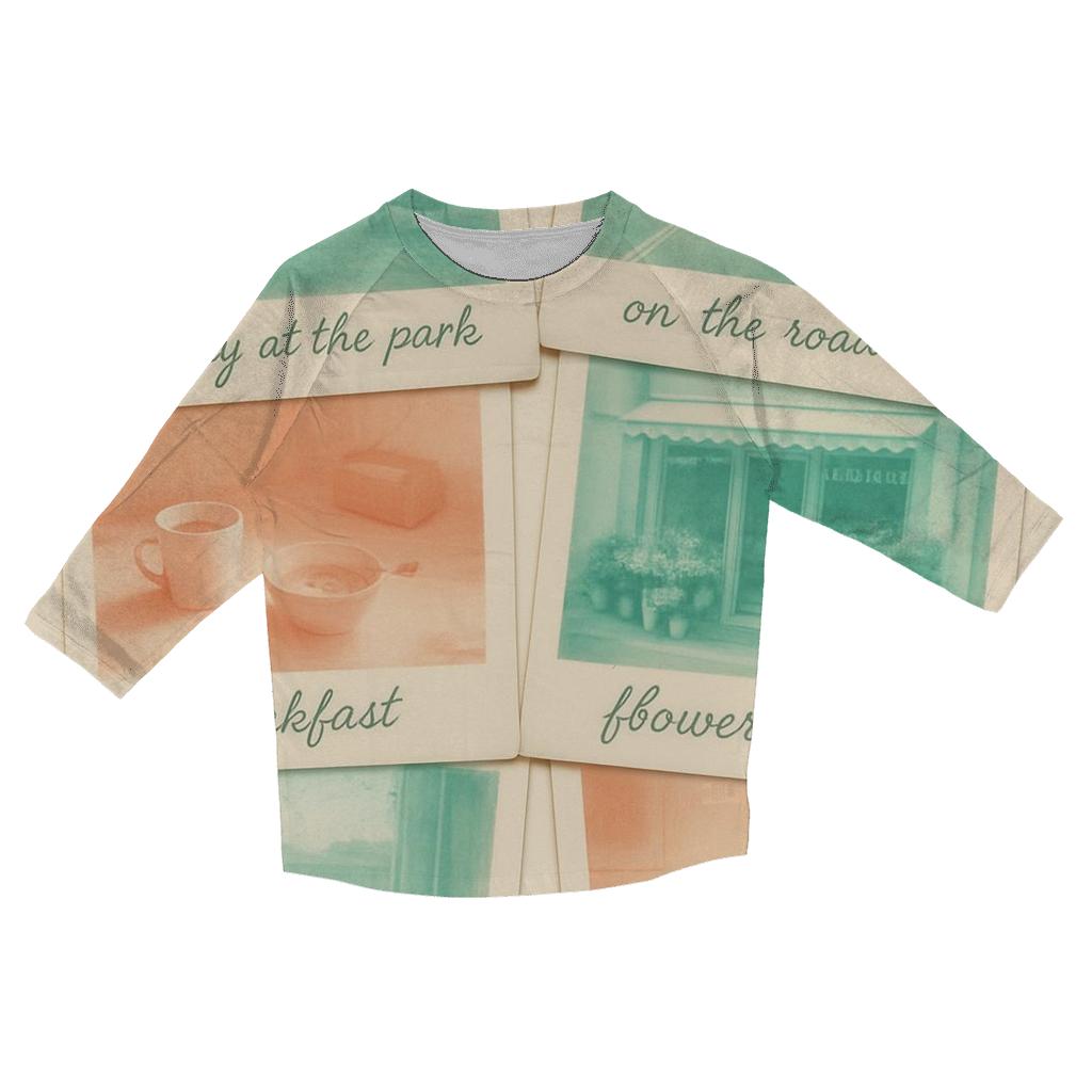 Polaroid Film Frame Collage cotton quarter sleeve shirts
