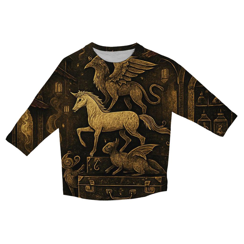 Midnight Caravan Menagerie designer 3/4 sleeve blouses