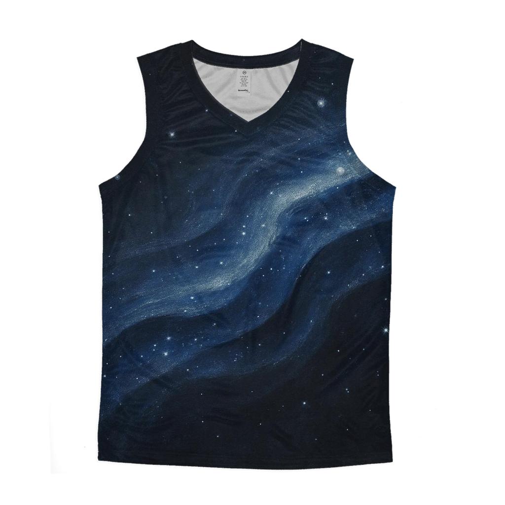 Midnight Stardust Wave cotton sleeveless tops