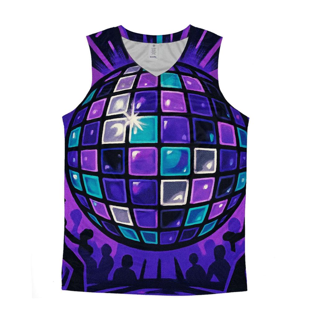 Disco Mirror Mosaic cotton sleeveless tops