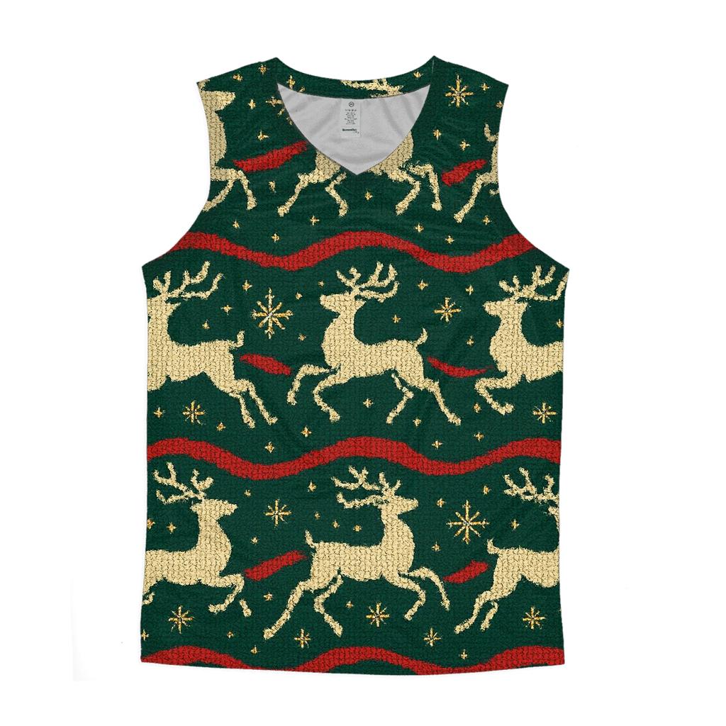 Reindeer Ribbon Carousel Design personalized athletic tanks