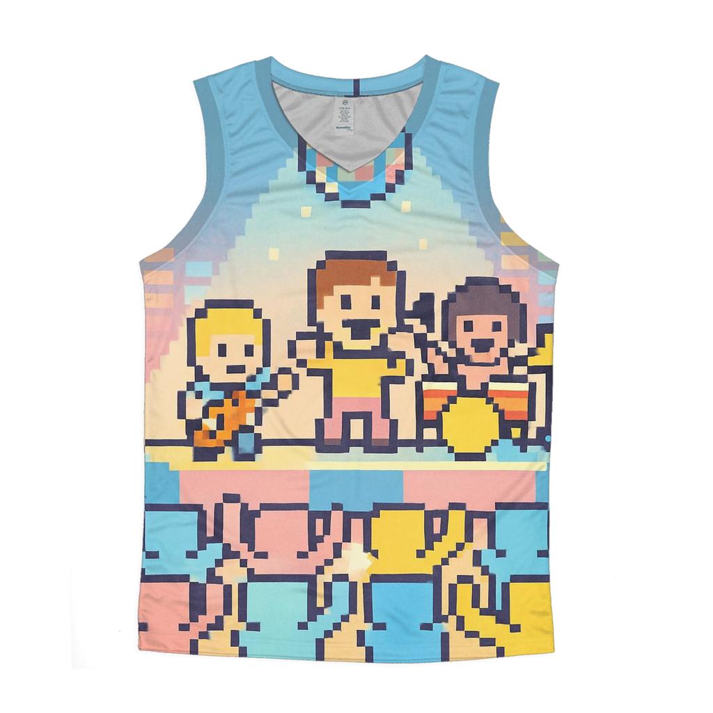 Pixel Pop Stage sports performance tank tops