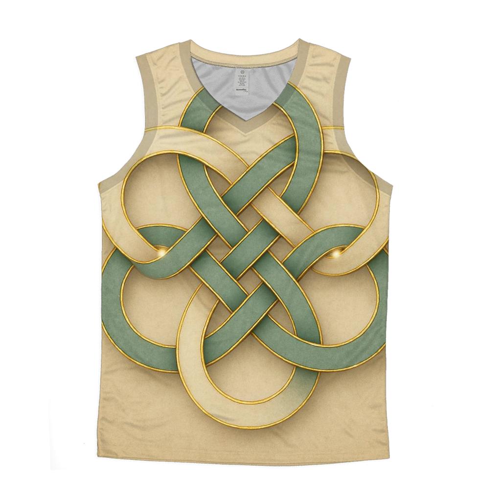 Radiant Knot cotton sleeveless tops