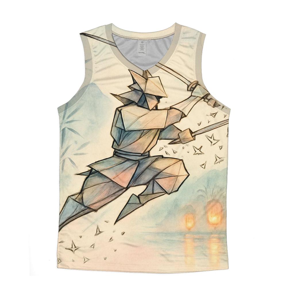 Paper Crane Samurai stylish racerback tanks