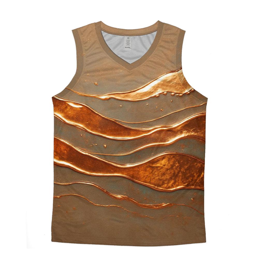 Copper Aurora Ripples sports performance tank tops