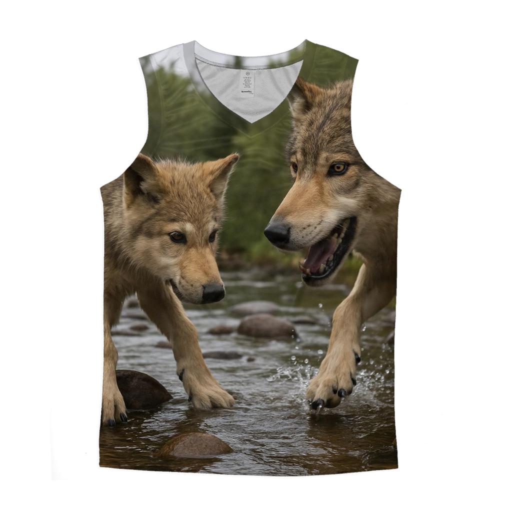 River Crossing Pup Lesson custom tank tops
