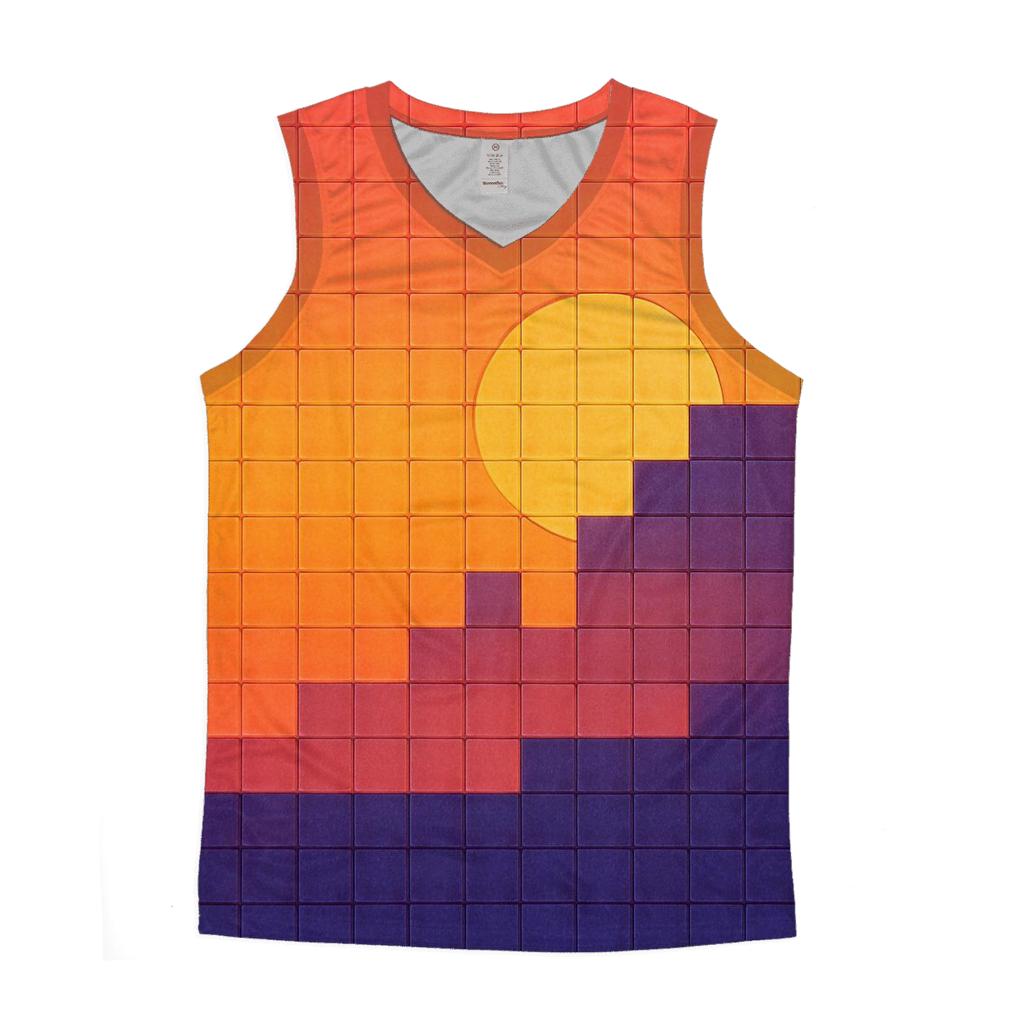 Sunset Mosaic stylish racerback tanks