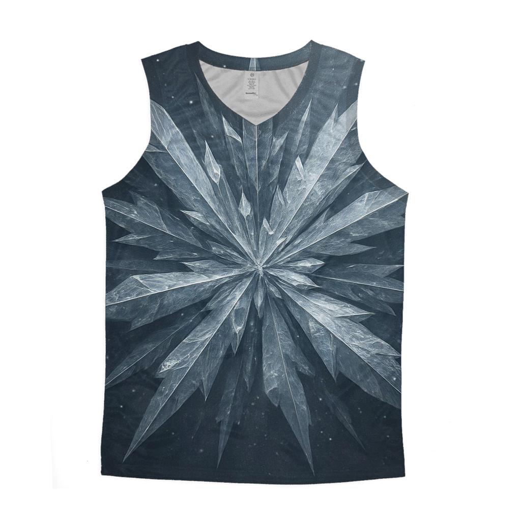 Silver Ice Crystals casual summer tank tops