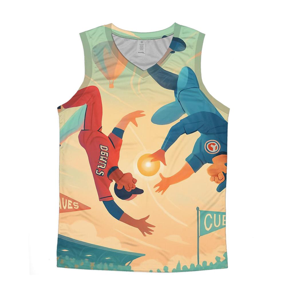 Skyscape Double Play graphic print tank tops
