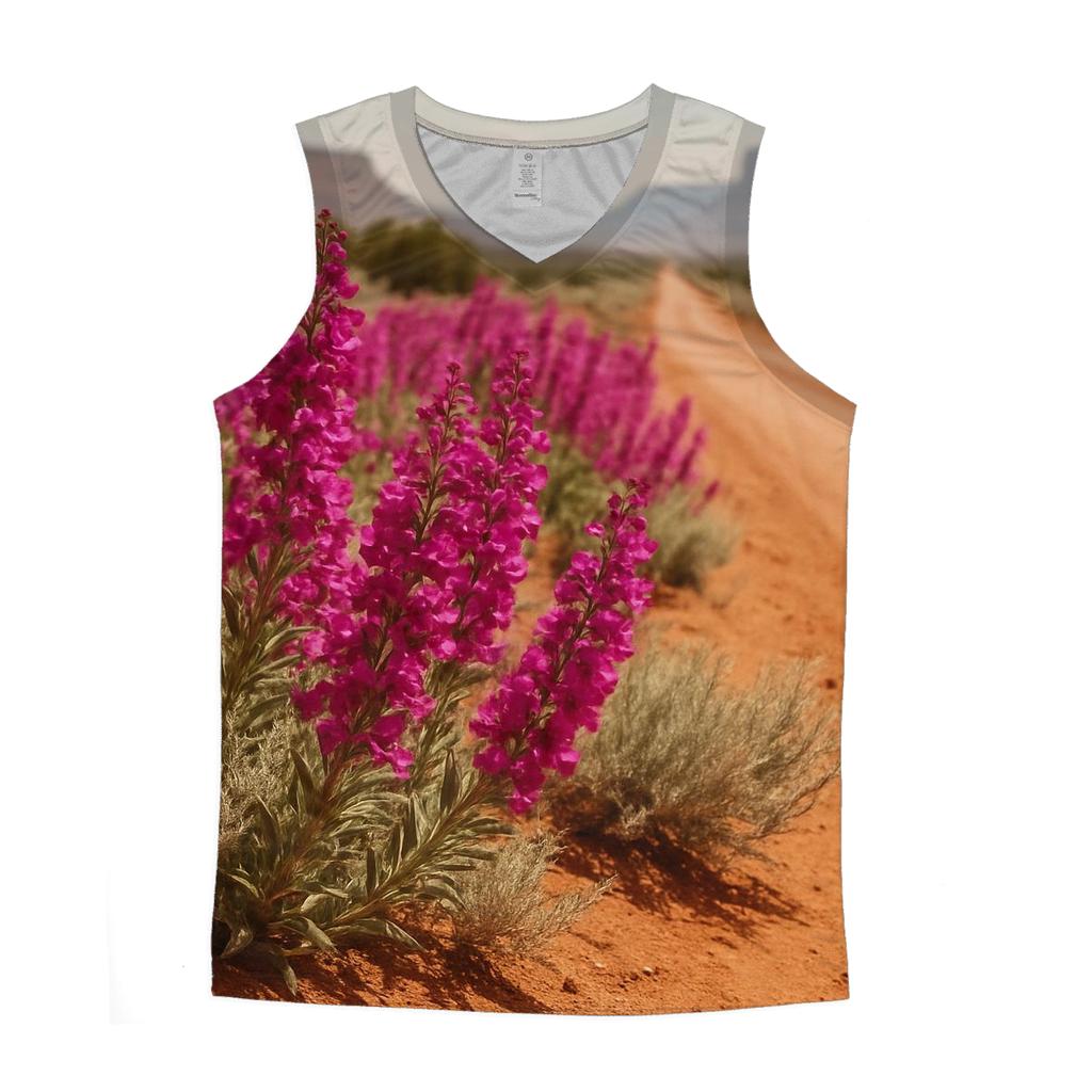 High Desert Penstemon Roadside trendy fitted tank tops