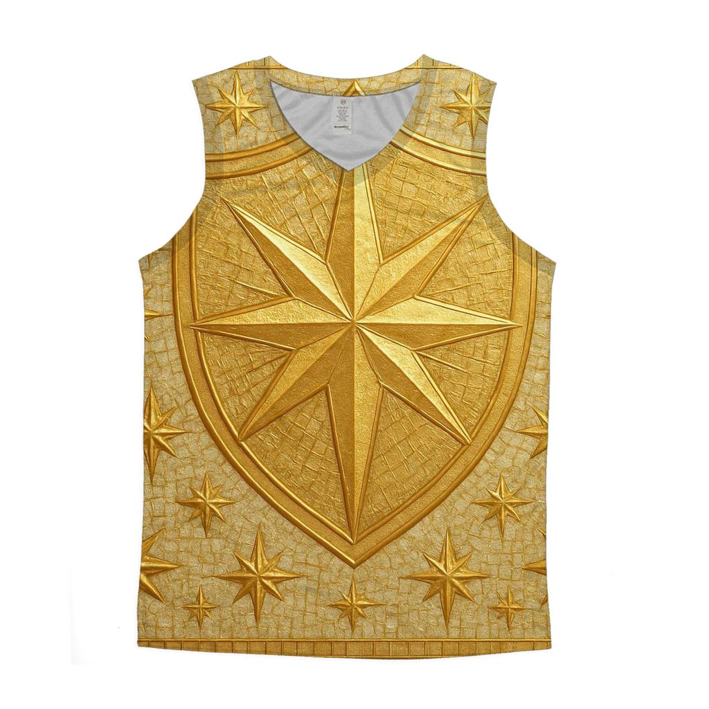 Gilded Star Mosaic trendy fitted tank tops