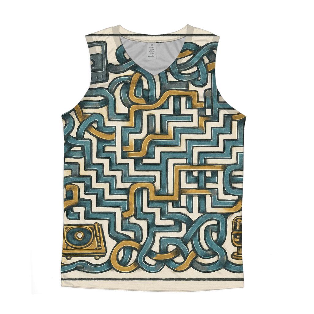 Tape Maze Remix stylish racerback tanks