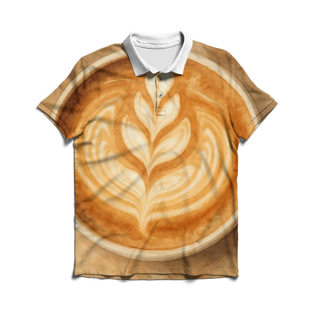 Latte Swirl premium cotton polo shirts