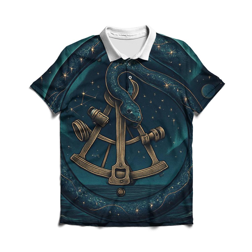 Celestial Ouroboros Navigator personalized polo shirts