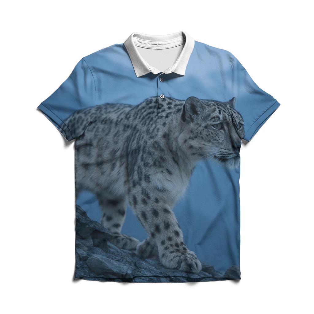 Ridge Ghost Snow Leopard stylish collar polo tees