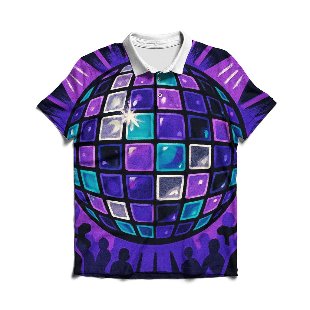 Disco Mirror Mosaic custom polo shirts