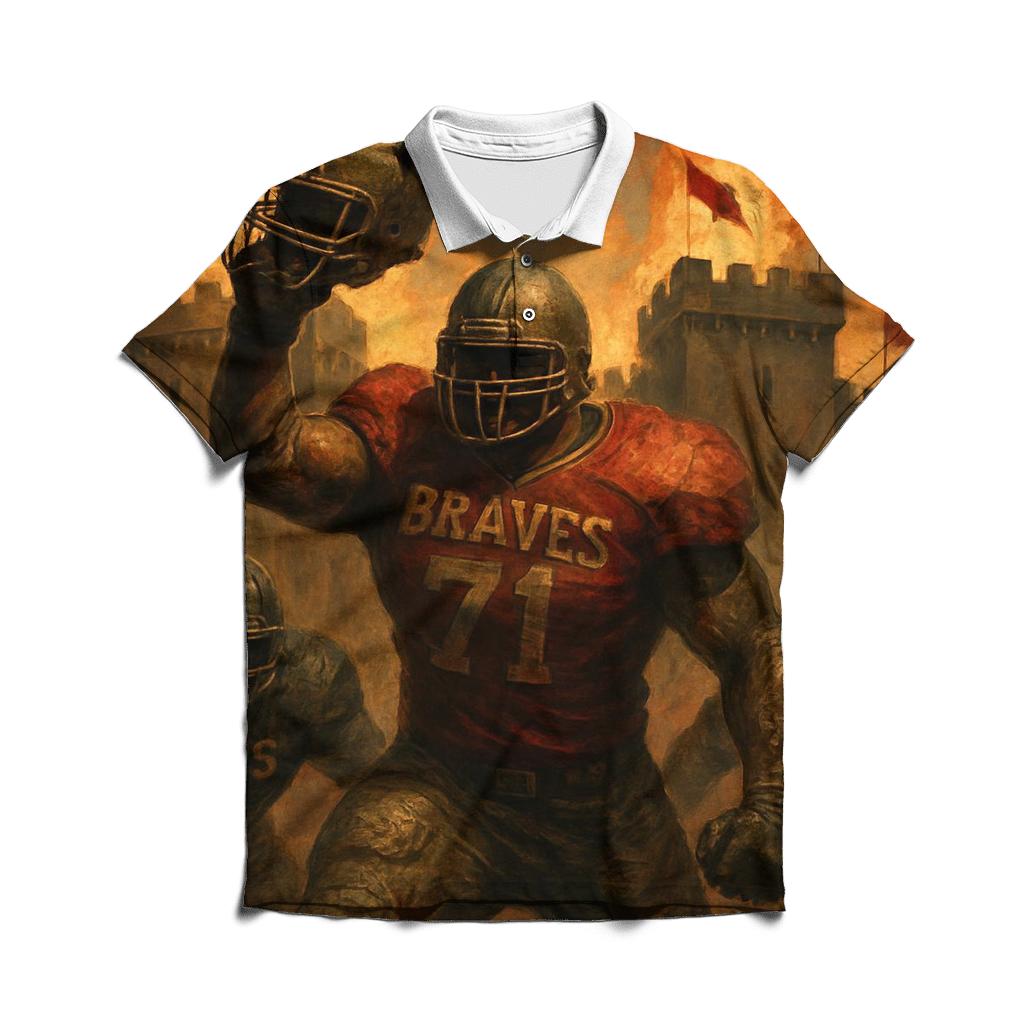 Braves Battlement Blitz premium cotton polo shirts