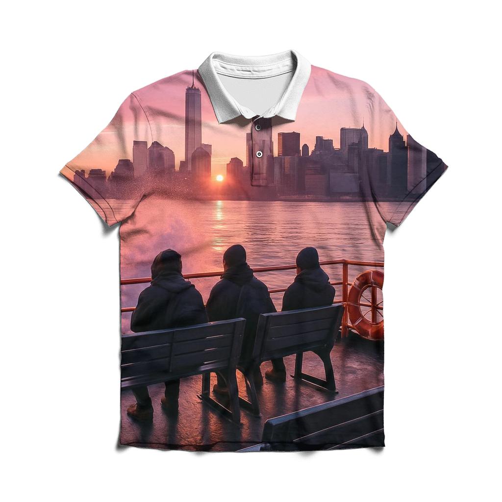 Ferry Wake Reflection casual sports polo shirts