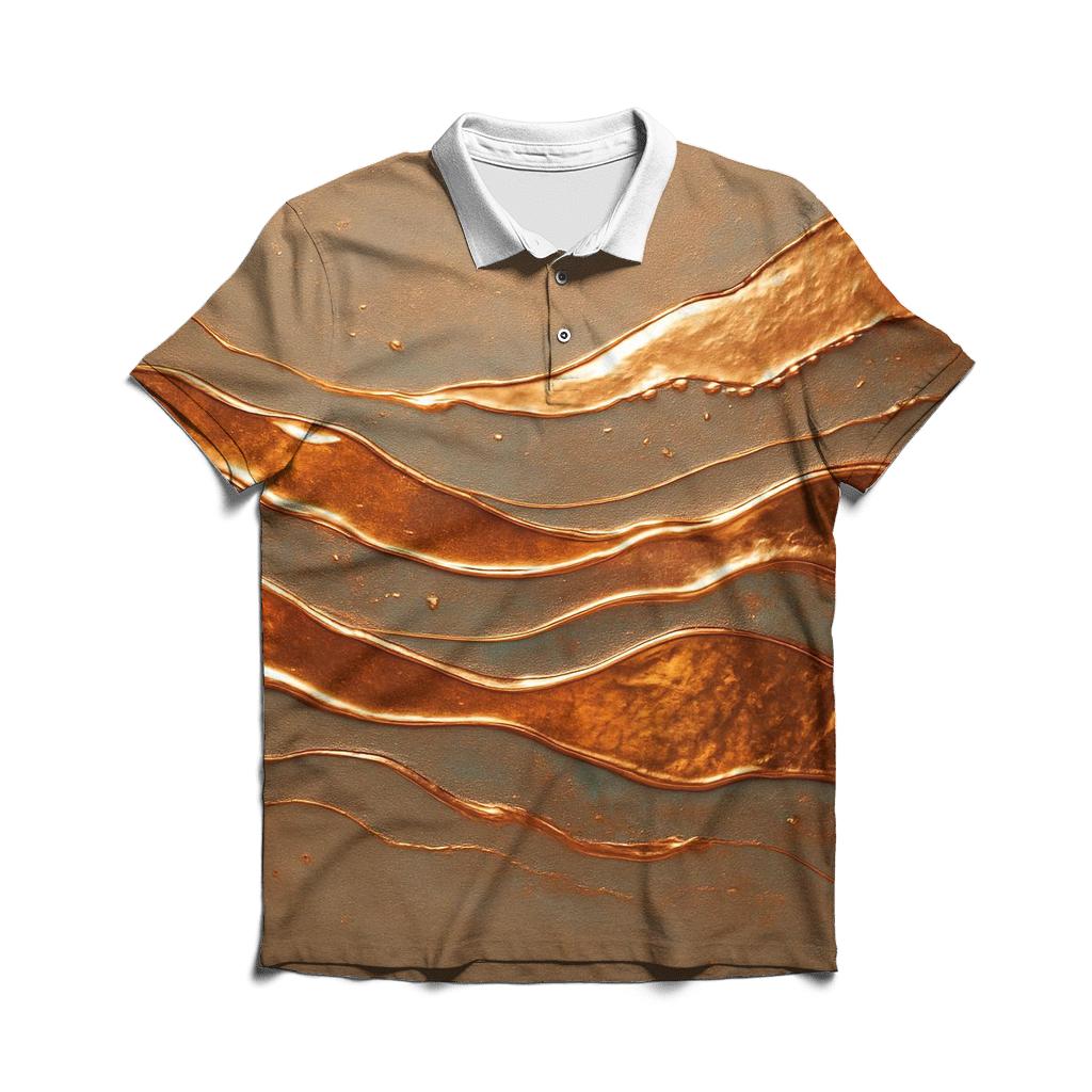 Copper Aurora Ripples classic pique polos