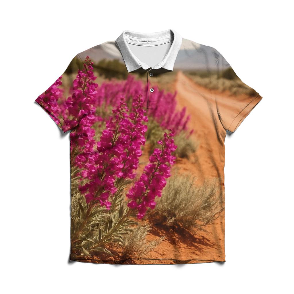 High Desert Penstemon Roadside designer slim fit polos