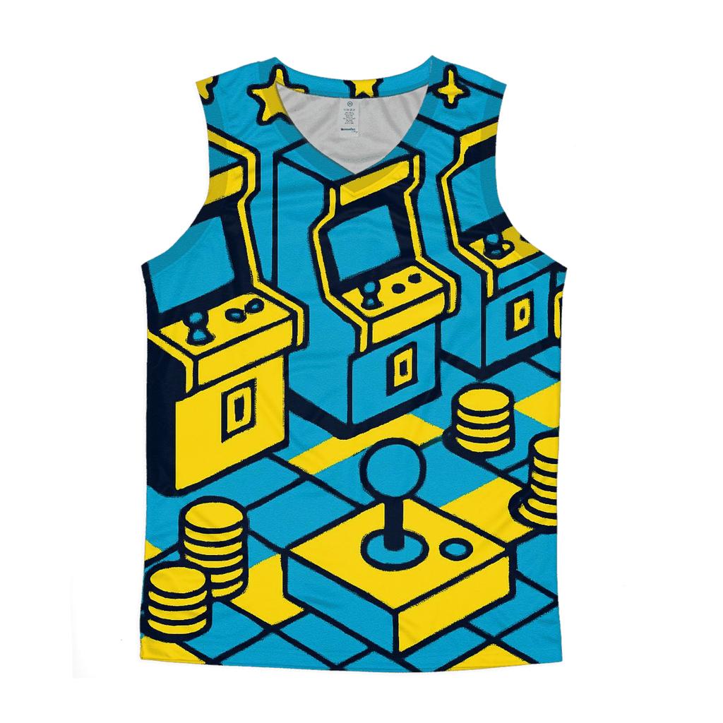 Pixel Arcade Alley trendy fitted tank tops