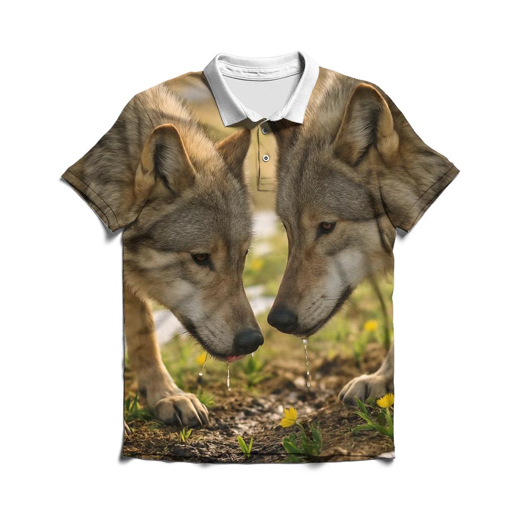 Snowmelt Tracking Pair casual sports polo shirts