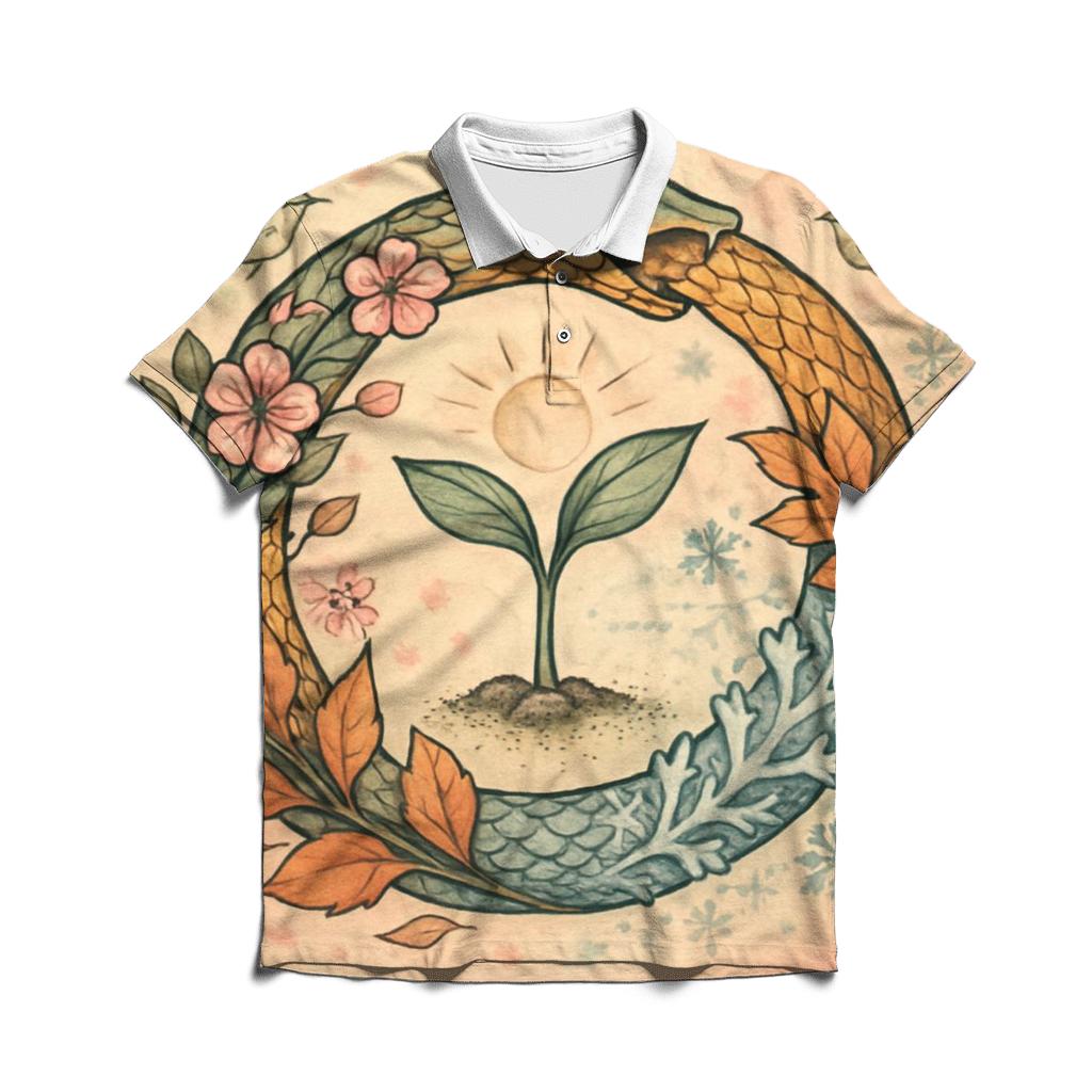 Ouroboros Garden Of Seasons casual sports polo shirts