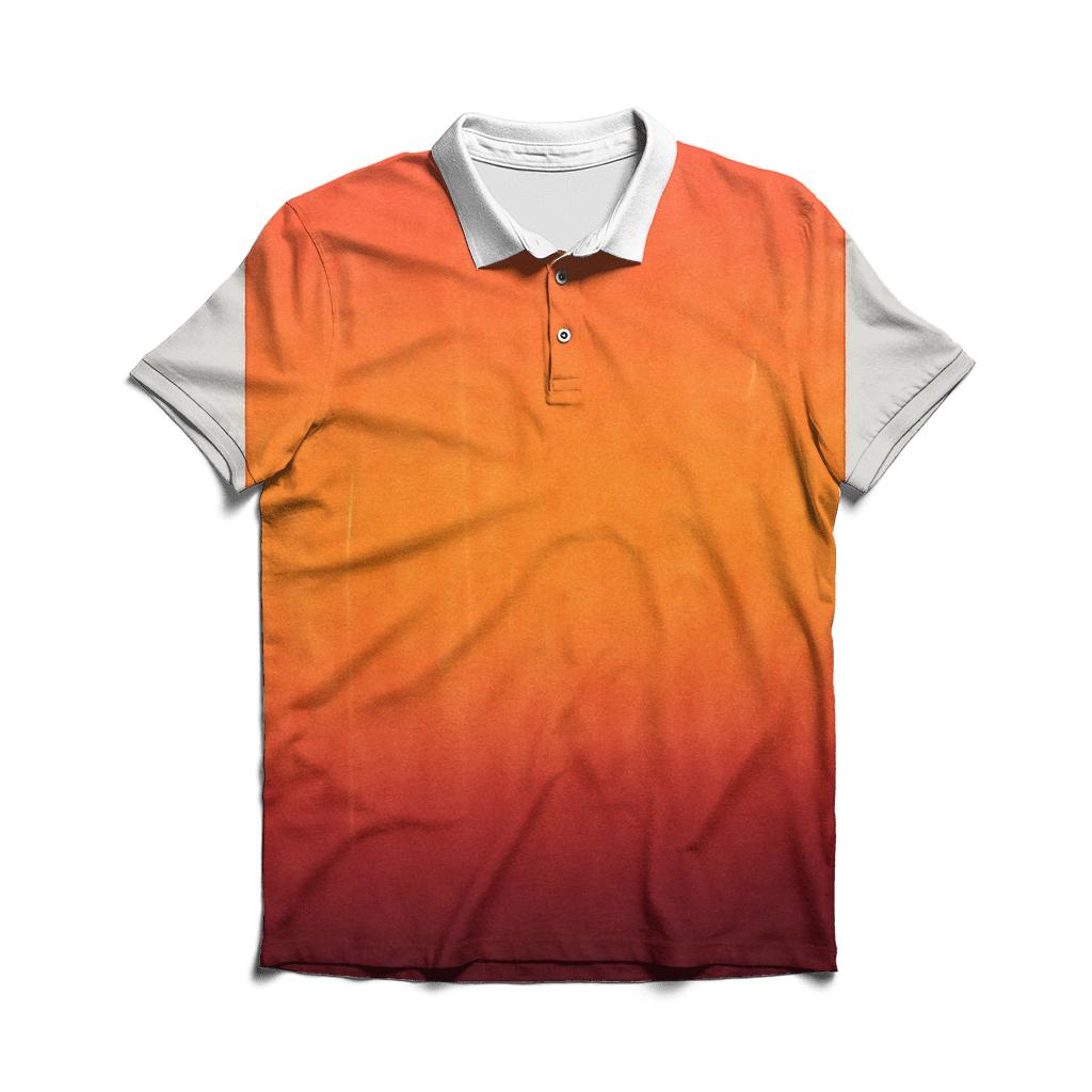 Overdye Sunset Ombre branded logo polo shirts