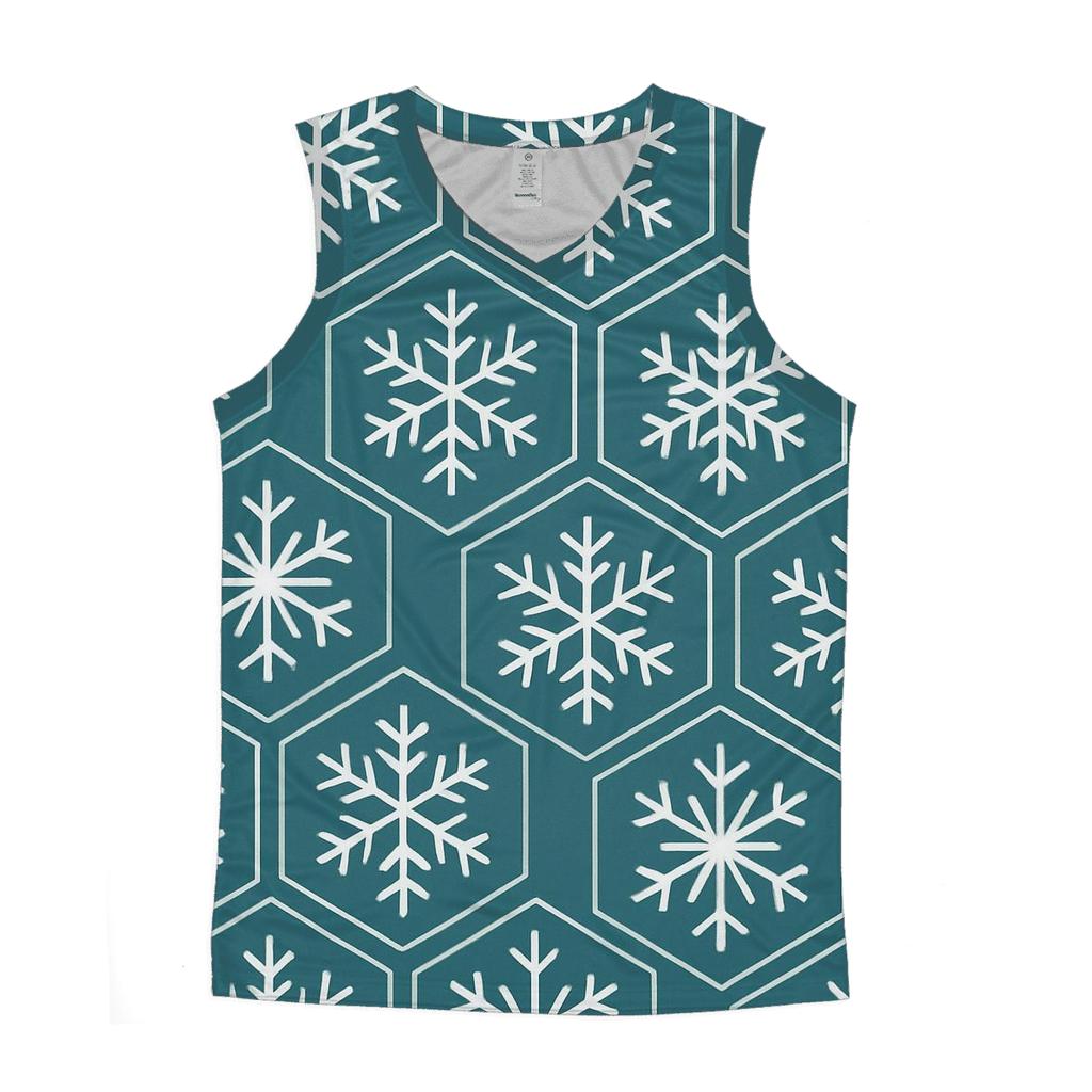 Snowflake Hex Grid casual summer tank tops