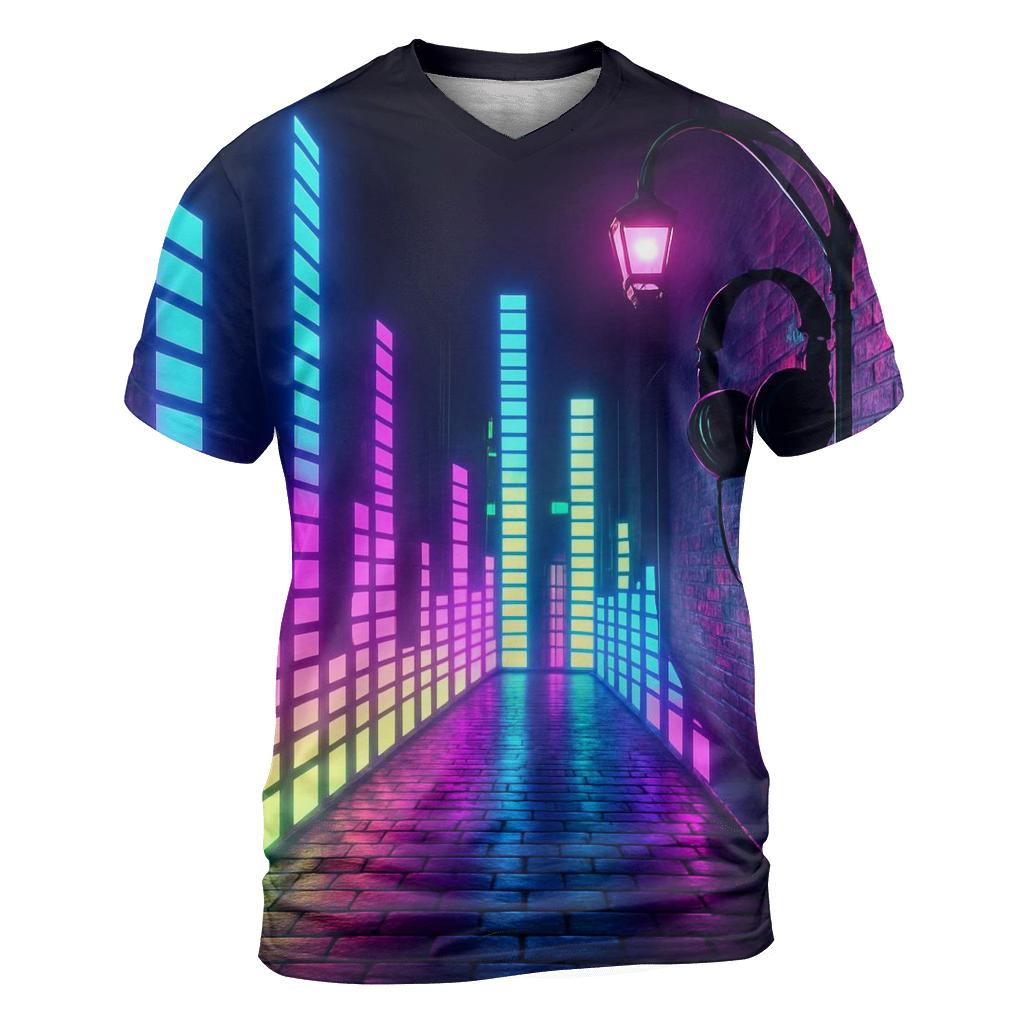 Neon Equalizer Alley trendy printed shirt styles