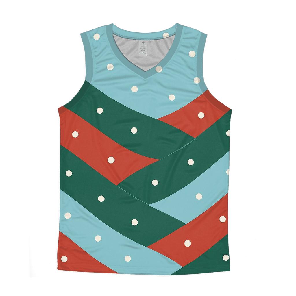 Diagonal Snow Drift Waves trendy fitted tank tops