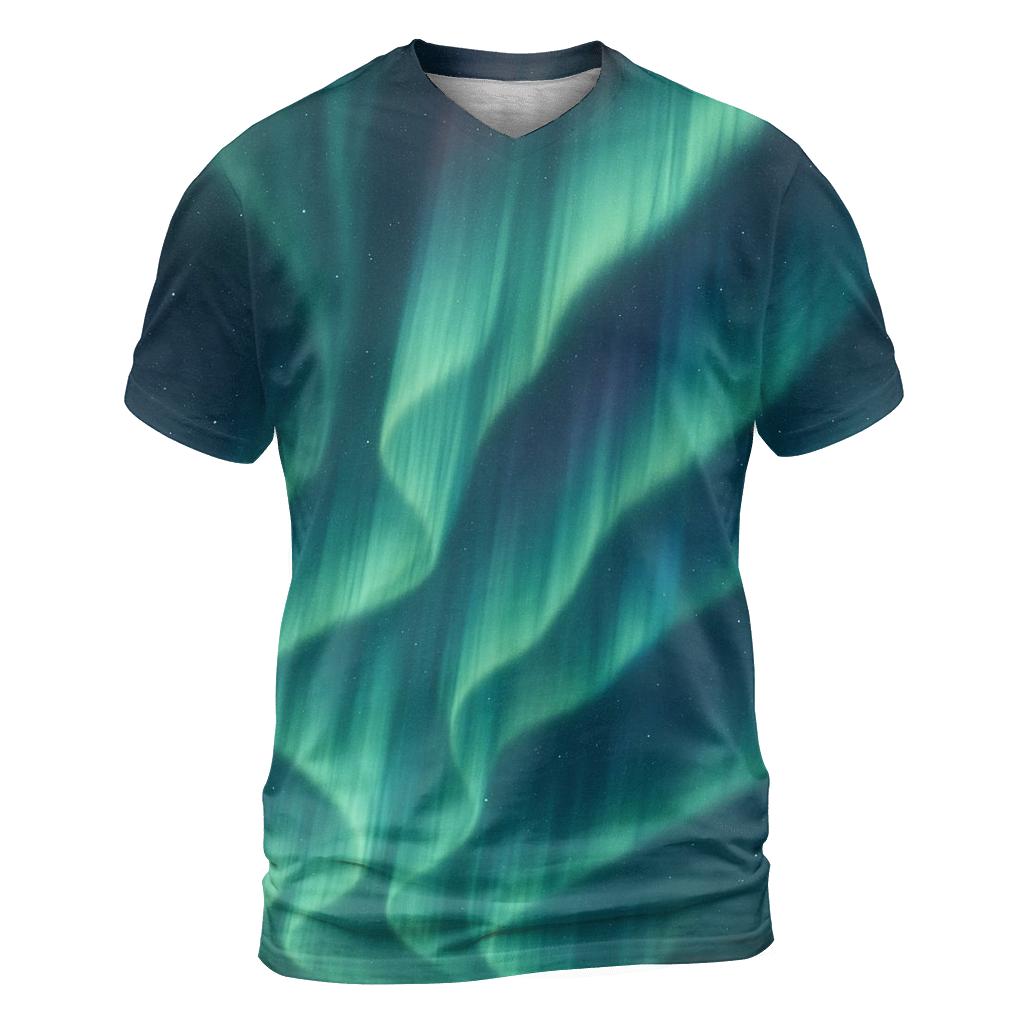 Aurora Curtain Drift creative print fashion shirts