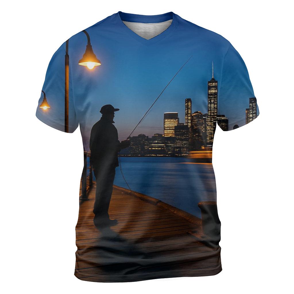 Harbor Lantern Twilight personalized full print shirts