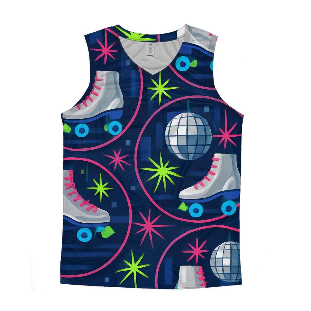 Chrome Roller Disco trendy fitted tank tops