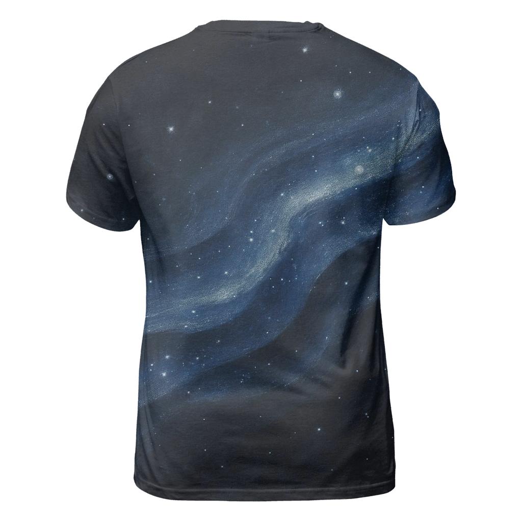 Midnight Stardust Wave creative print fashion shirts