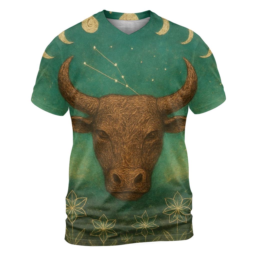 Mystic Taurus Bull Glyph Design personalized full print shirts