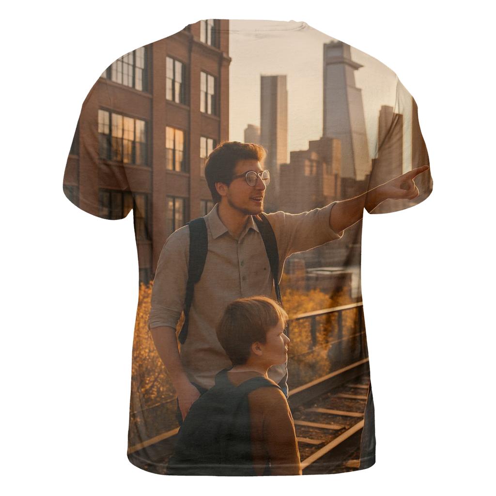 Autumn Highline Overlook artistic all-over print tops