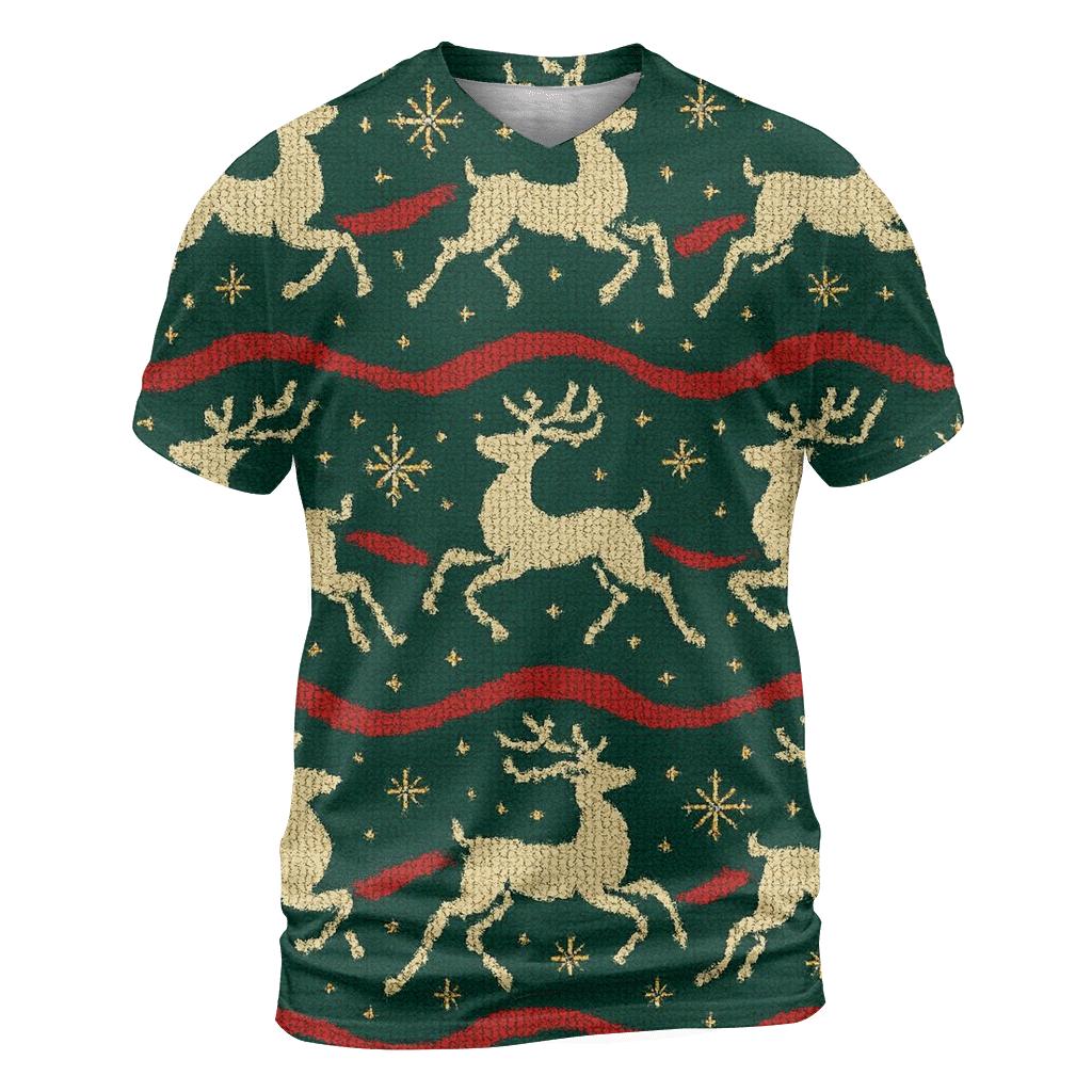 Reindeer Ribbon Carousel Design personalized full print shirts