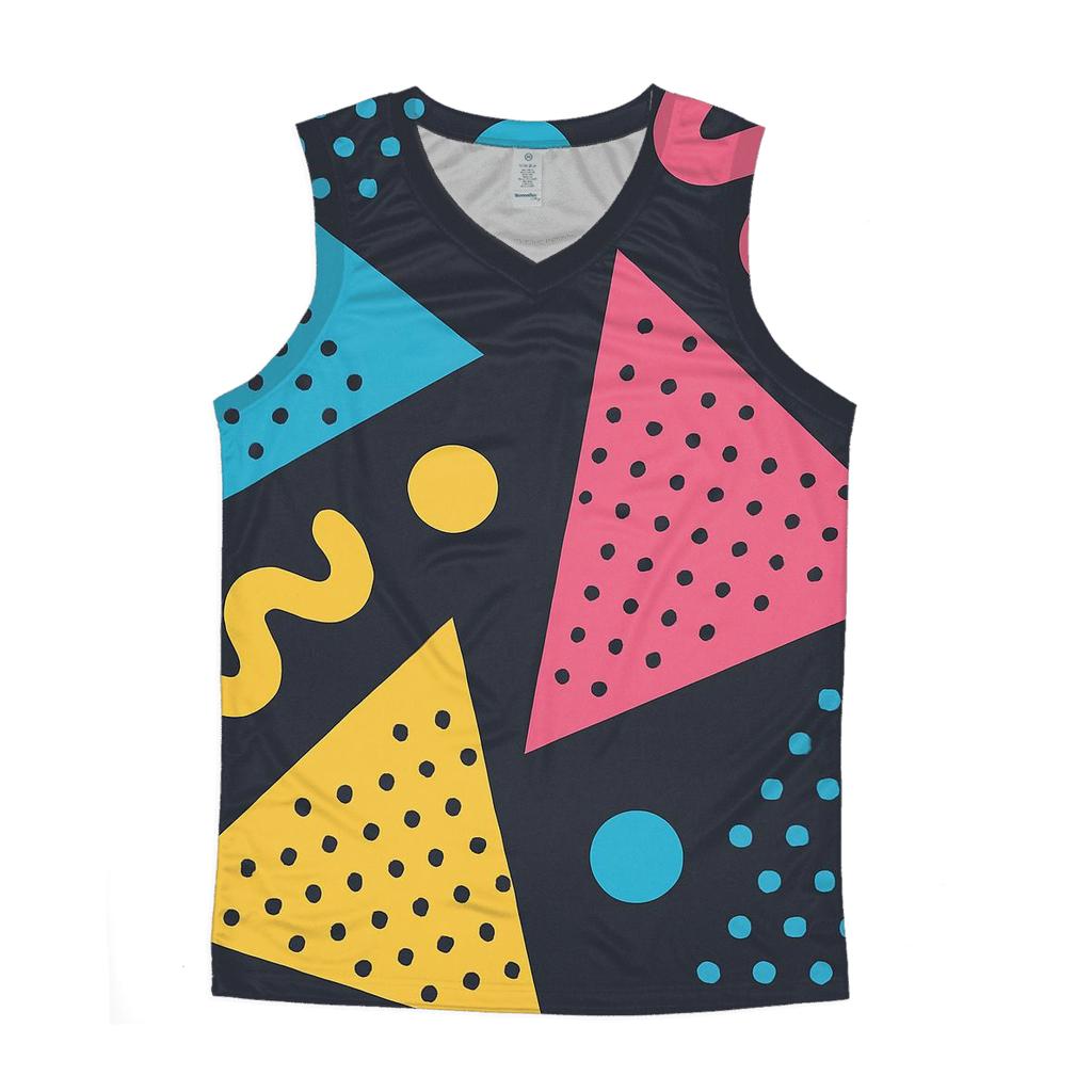 Memphis Neon Collage casual summer tank tops