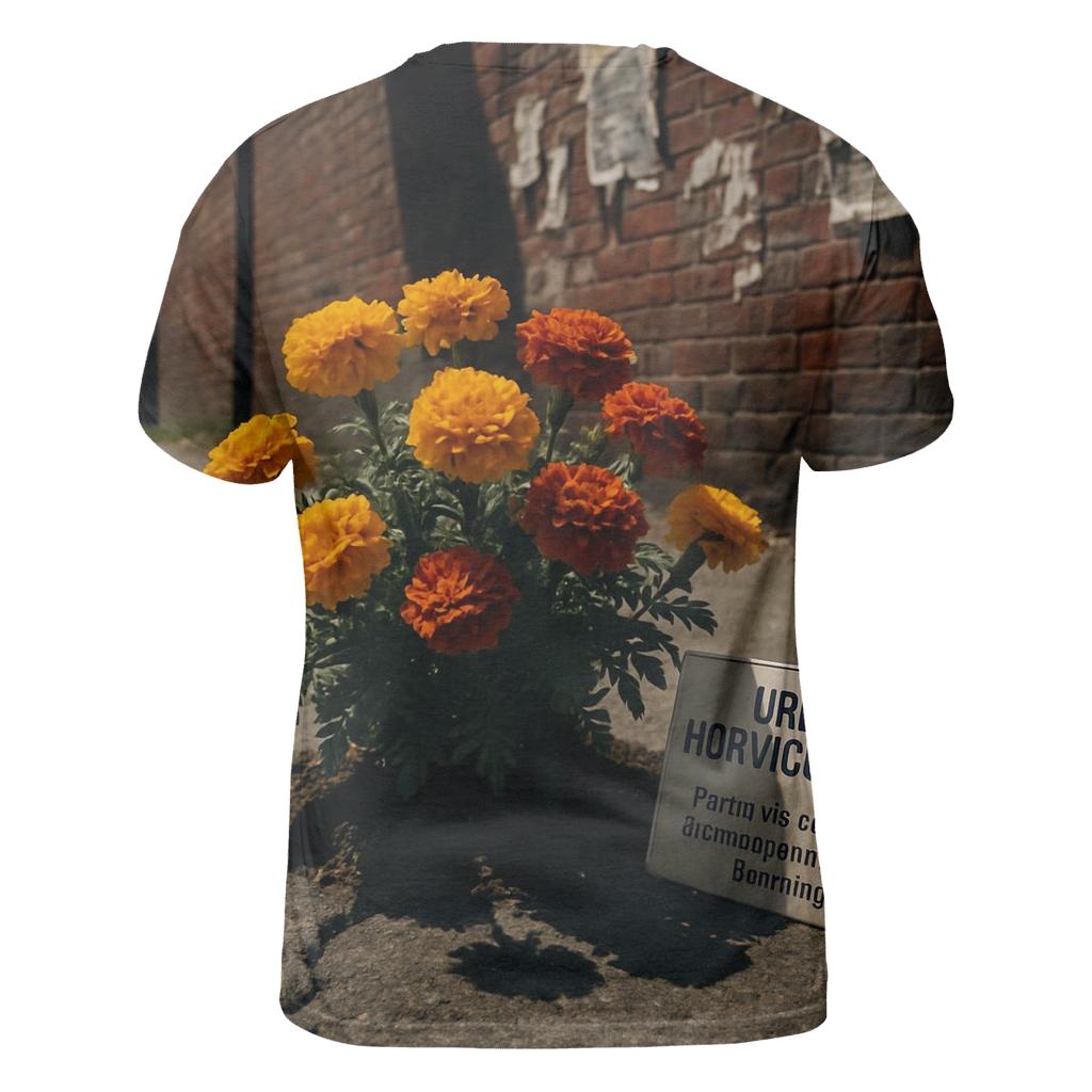 Urban Alley Marigold Guerrilla Patch unique graphic print tees