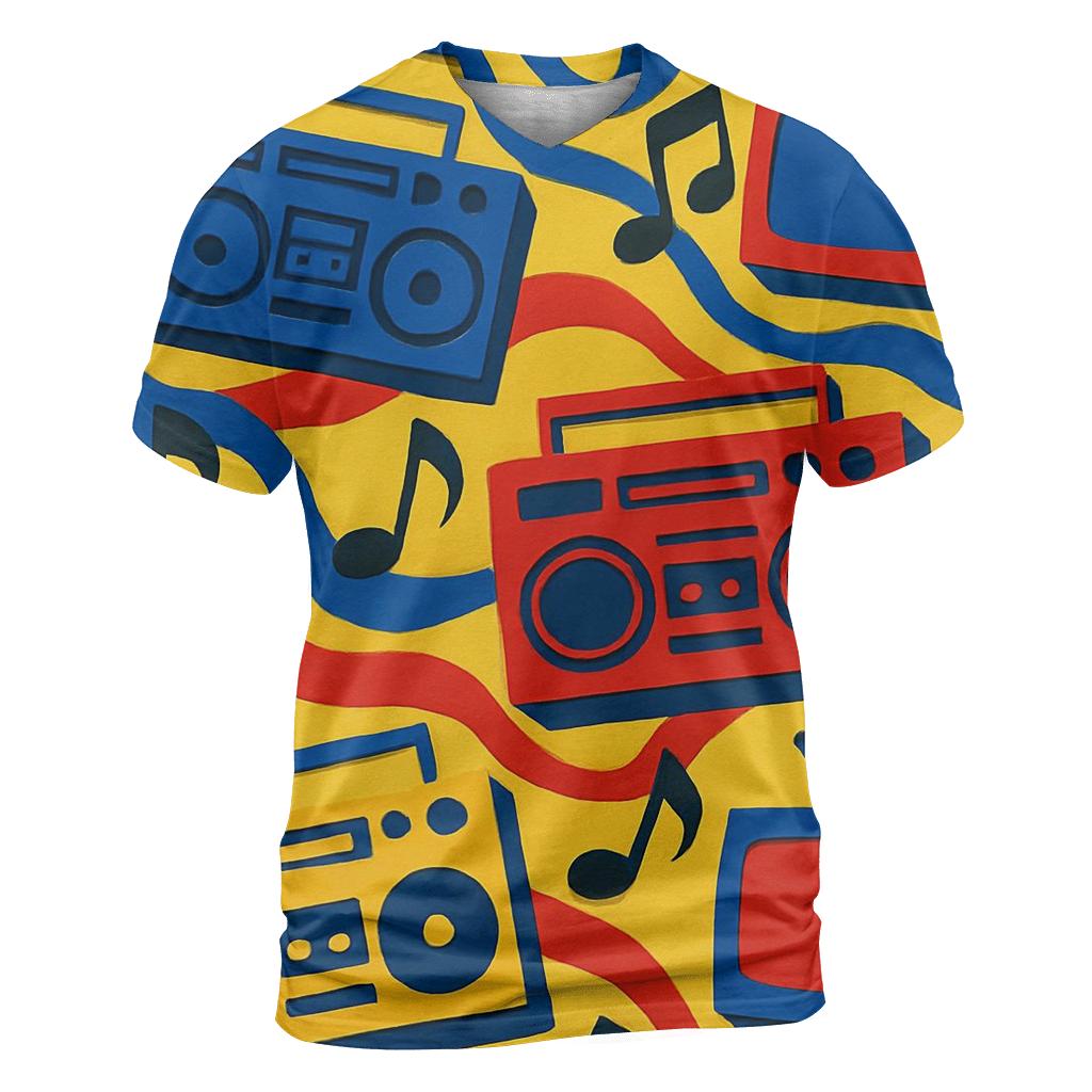 Boombox Pop Collage designer pattern shirts