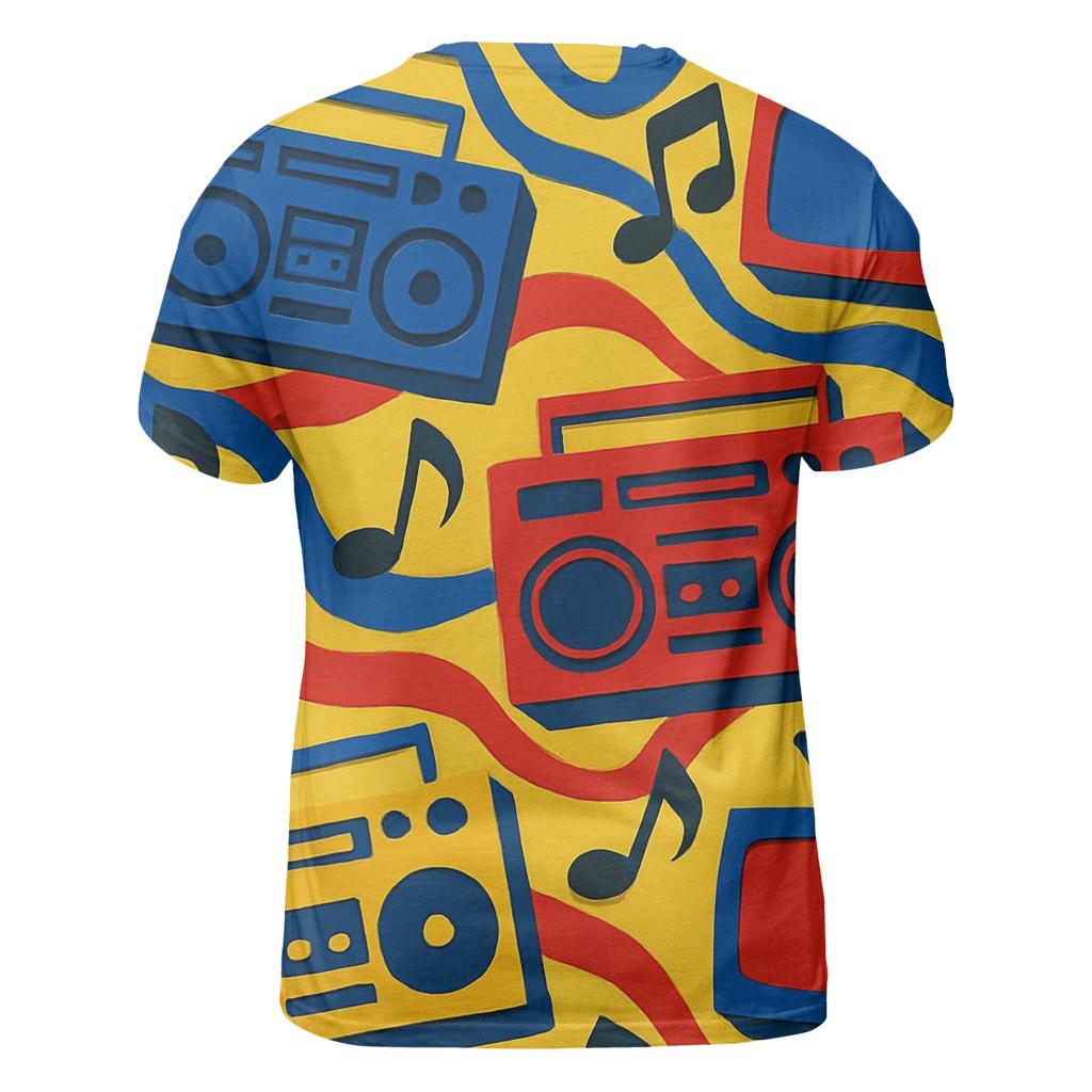 Boombox Pop Collage designer pattern shirts