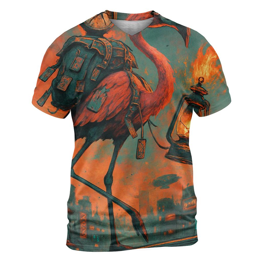 Skyline Nomad Flamingo statement graphic shirts