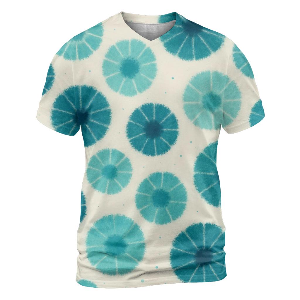 Kumo Rosette Cluster vibrant all-over design tees